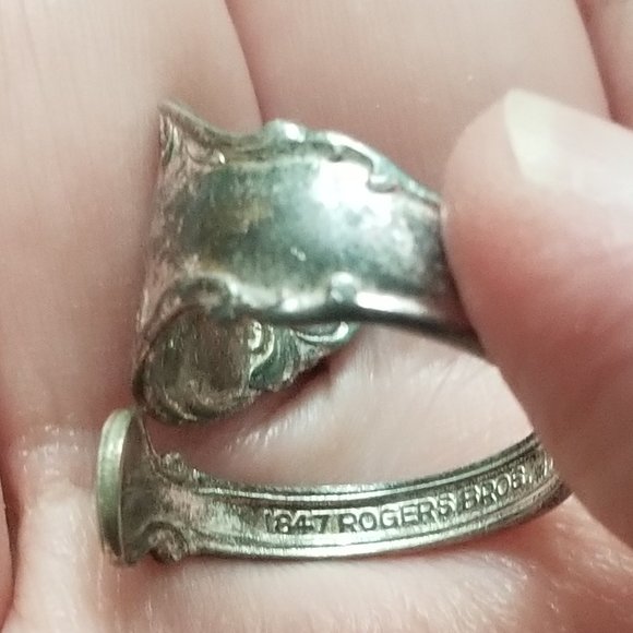 vtg 1847 Rogers Bros silver plate wraparound ring - Picture 10 of 10